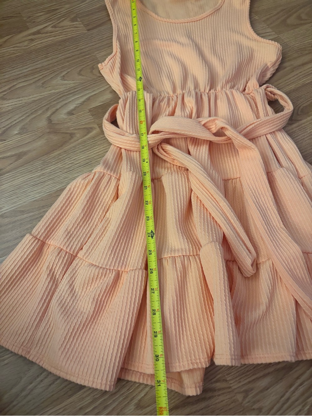 LIVI By Olivia Rae Ribbed Sleeveless Mini Dress in Peach Orange Size Small - Picture 4 of 6